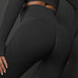 Size L Black Seamless High-Waisted Yoga Pants for Women - Lift Workout Leggings for Running, Gym, and Fitness