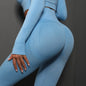 Size S Light Blue Seamless High-Waisted Yoga Pants for Women - Lift Workout Leggings for Running, Gym, and Fitness