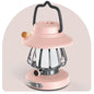 Pink Retro Snail Night Light - Portable Rechargeable Camping Lantern with Hook, 3-Color Dimming