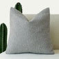 2 Pcs Grey Luxury Boucle Pillow Cover - Solid Color Faux Shearling Cushion Case for Sofa, 45x45cm, 230g (Pillow Insert Not Included)