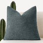 2 Pcs Gray Blue Luxury Boucle Pillow Cover - Solid Color Faux Shearling Cushion Case for Sofa, 45x45cm, 230g (Pillow Insert Not Included)