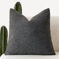 2 Pcs Dark Gray Luxury Boucle Pillow Cover - Solid Color Faux Shearling Cushion Case for Sofa, 45x45cm, 230g (Pillow Insert Not Included)