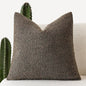2 Pcs Brown Luxury Boucle Pillow Cover - Solid Color Faux Shearling Cushion Case for Sofa, 45x45cm, 230g (Pillow Insert Not Included)