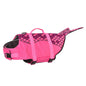 Size XL Pink Scale Pattern Pet Life Jacket for Dogs - Summer Swimming Safety Vest with Shark Fin for Small to Large Breeds