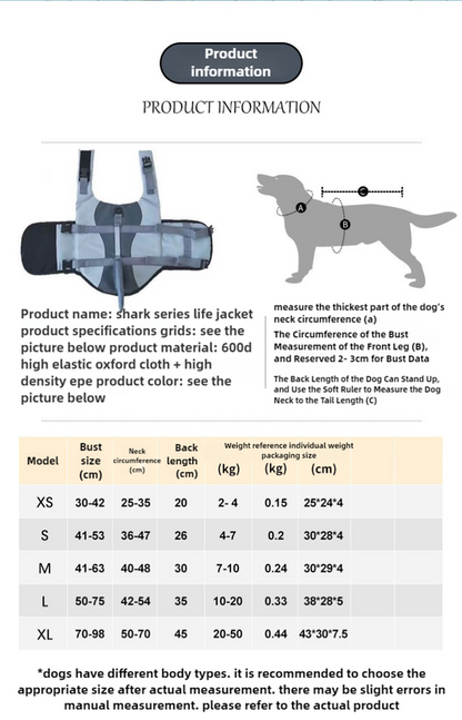 Size M Blue Camouflage Pattern Pet Life Jacket for Dogs - Summer Swimming Safety Vest with Shark Fin for Small to Large Breeds