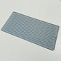 40.5*14.5CM Grey Silicone Draining Mat 4-Pack - Heat-Resistant Non-Slip Kitchen and Bathroom Pad for Cups and Utensils