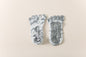 2 Pairs Grey Tie-Dye Non-Slip Yoga Socks for Women - Five-Toe Cotton Blend Socks for Pilates and Indoor Sports