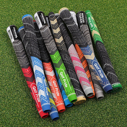 2 Pcs Orange MCC PLUS4 Midsize Golf Grip - Rubber and Cotton Thread Hybrid, 265 mm, 72g, Core 60