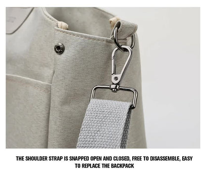 Size Small Grey Stylish Multi-Function Diaper Bag - Insulated Tote with Shoulder Strap for Baby Essentials