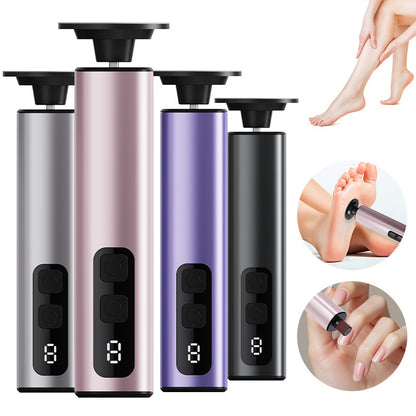 Purple Rechargeable Electric Foot File with 9 Speed Settings - Callus Remover for Smooth Feet