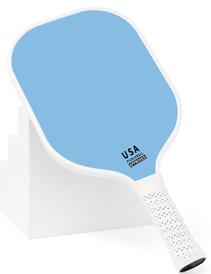 Green Fiberglass Pickleball Paddle - Lightweight 215g with Anti-Slip TPU Grip for Outdoor Sports