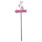 White Rabbit and Carrot Pattern Charming Metal Garden Stakes | Welcome Yard & Lawn Decor