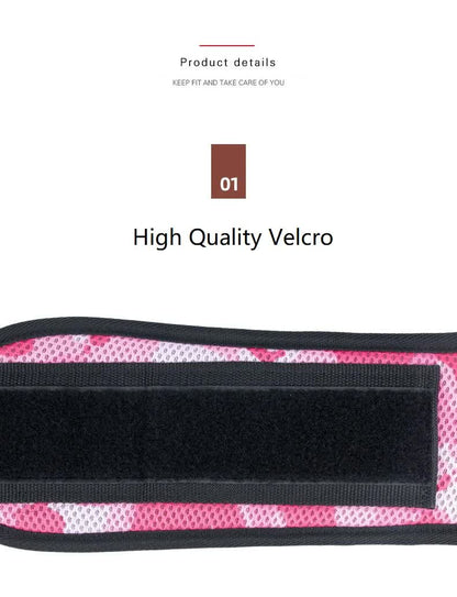 Size XL Pink Camouflage Camo Weightlifting Belt - EVA Nylon Gym Belt for Squats, Deadlifts & Lumbar Support