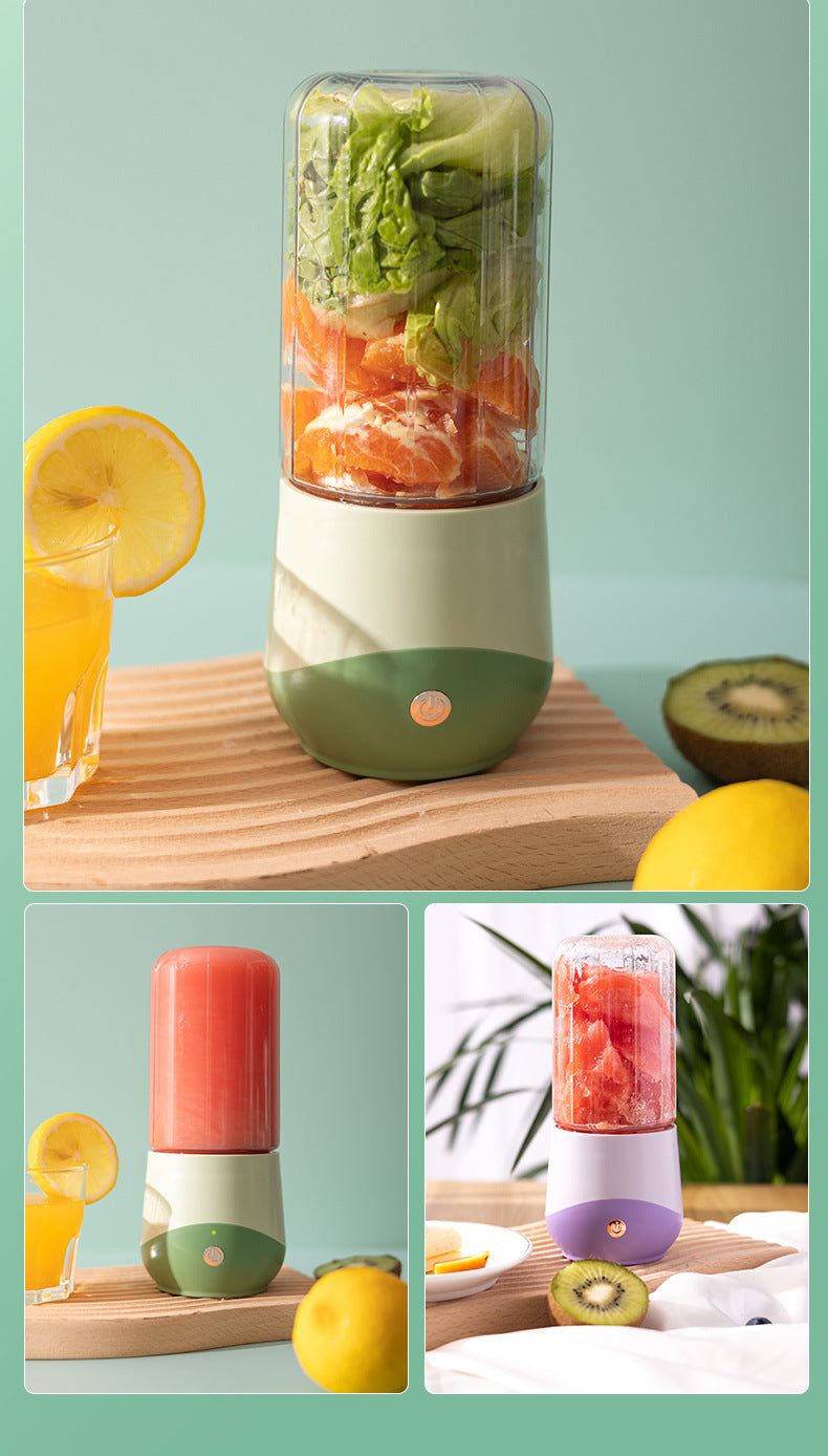 Green Portable USB Blender 500ml - Rechargeable Mini Juicer for Smoothies On-the-Go