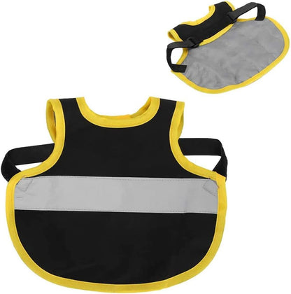 4 Pcs Fluorescent Green High Visibility Chicken & Duck Safety Vest - Reflective Poultry Jacket