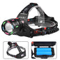 Fourth Gear With 2*18650 Batteries Rechargeable White Laser Headlamp - Long-Range Zoomable Headlight for Night Fishing and Hiking