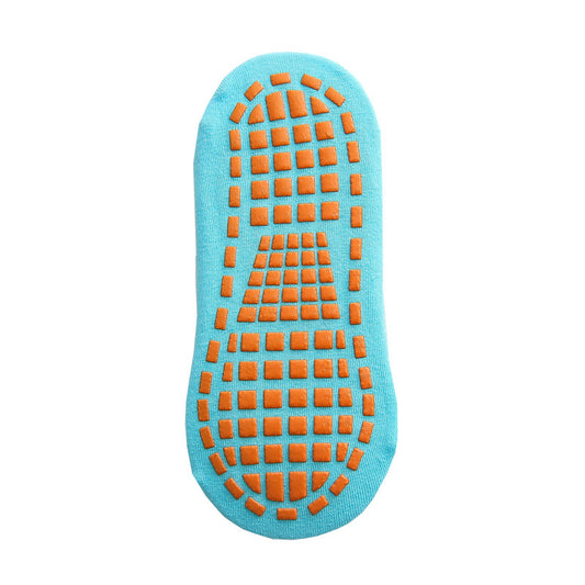 Ten Pairs Of Lack Blue Kids Non-Slip Trampoline Socks  for Playground Early Education and Yoga Unisex Anti-Skid Floor Socks for 1-5 Years