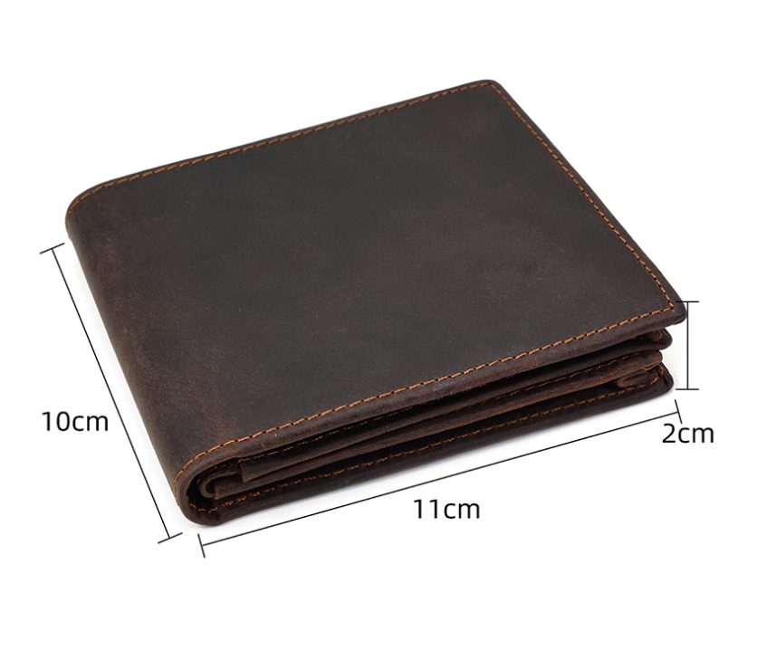 Light Brown Vrtical Stroke Men's Vintage Wallet Multi-Card Slots Large Capacity Coin Purse Casual Clutch Bag for Everyday Use