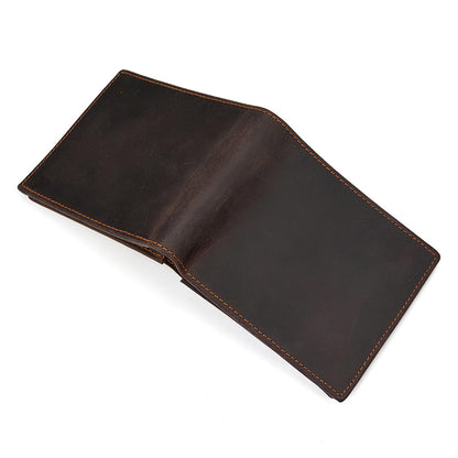 Light Brown Vrtical Stroke Men's Vintage Wallet Multi-Card Slots Large Capacity Coin Purse Casual Clutch Bag for Everyday Use