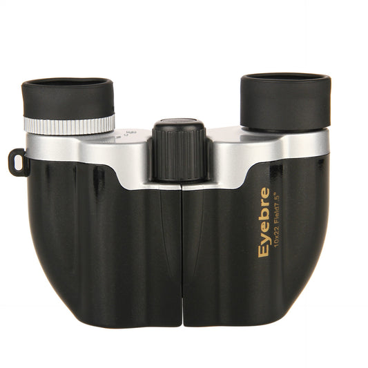 Black 10x22 Compact Binoculars - High-Magnification Multi-Color Portable Telescope for Hiking, Travel & Concerts