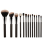 Black 13-Piece Makeup Brush Set - Professional Eyeshadow, Concealer, Powder & Blush Brushes with Soft Fiber Bristles