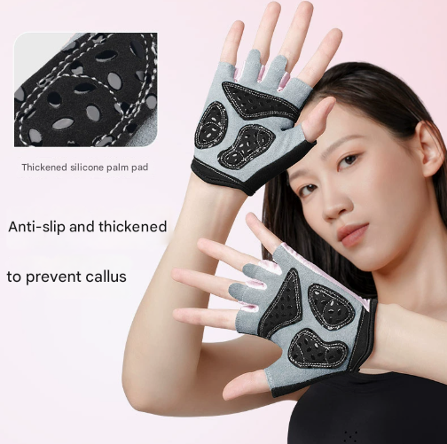 XL Blue Men's Summer Cycling Gloves - Breathable Half-Finger Non-Slip Fitness Training Gloves for Weightlifting