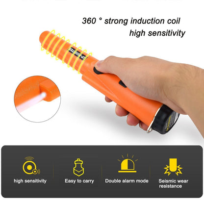 Orange High-Sensitivity Metal Detector Pinpointer - GP Pointer with Vibration and Audio Alert for Treasure Hunting