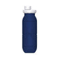 Dark-blue Portable Silicone Collapsible Water Bottle - Foldable Sports Cup for Cycling and Outdoor Fitness