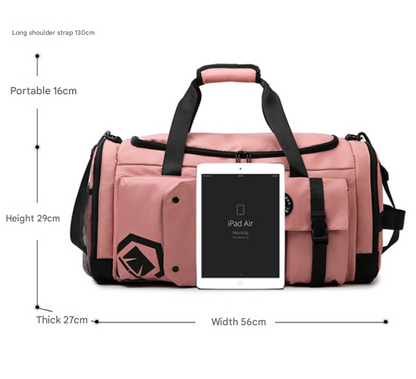 Army Green Capacity Travel Duffel Bag - Unisex - Multi-Color - 56x29x27cm