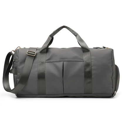 Grey Dry Wet Separation Gym Bag - Women's Large Capacity - Training & Travel