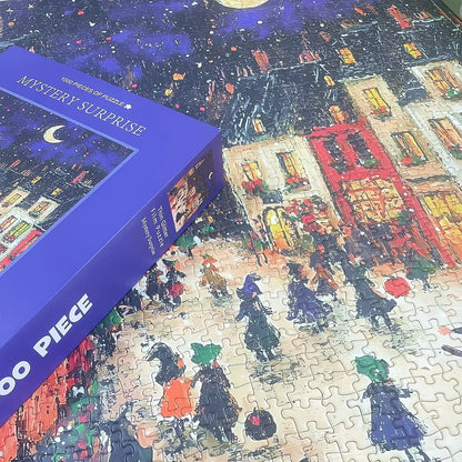 Wonderful City 1000-Piece Fine Art Jigsaw Puzzle - Premium Blue Cardboard Puzzle for Adults