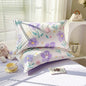 Purple Flower 100% Cotton Pillowcase Set (Pack of 2) - Breathable Standard Size 48x74cm Pure Cotton Pillow Covers