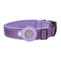 S Purple Secure Nylon Dog Collar with Built-in Apple AirTag (not included) Holder Case - Pet Tracker Accessory