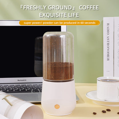 White Compact Portable Blender - USB Rechargeable Mini Juicer Cup with 4 Blades