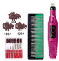 Regular Set With Long Grinding Pin + Sanding Ring Portable Electric Nail Drill Kit - USB Manicure Pedicure Polishing & Shaping Tool Set