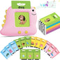 Little Pink Dinosaur [112 cards] Bilingual Early Learning Flash Card Reader - Interactive Audio Toy for Toddlers