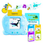 Blue Panda [Plain English] [112 Cards 224 Contents] Bilingual Early Learning Flash Card Reader - Interactive Audio Toy for Toddlers