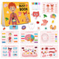 Interactive Human Body Busy Book Set (2 Books) - Educational Quiet Learning Toy for Toddlers