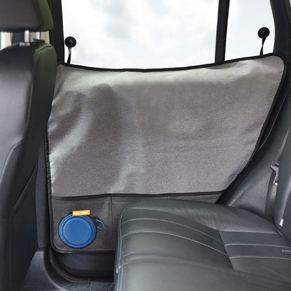 Pet Car Door Protector with Storage Pocket  - 77x64cm Grey
