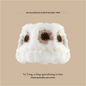 Plush Floral Bucket Hat,Warm Crocheted Winter Hat in White Pink-Hat circumference: 56-60cm