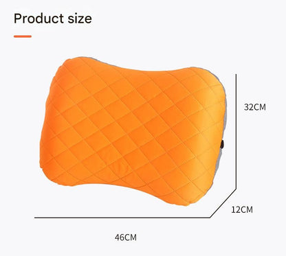 Inflatable Camping Pillow - Lightweight 46x32x12cm Travel Pillow 180g in Grey