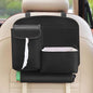 Car Seat Back Organizer with Practical design-Multi-Pocket Storage for Tissues and Gadgets-Black