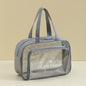 Waterproof beach bag with wet and dry separation, gym and swim storage bag, toiletries and cosmetic bag for swimsuits and goggles (Gray has no shoe compartment)