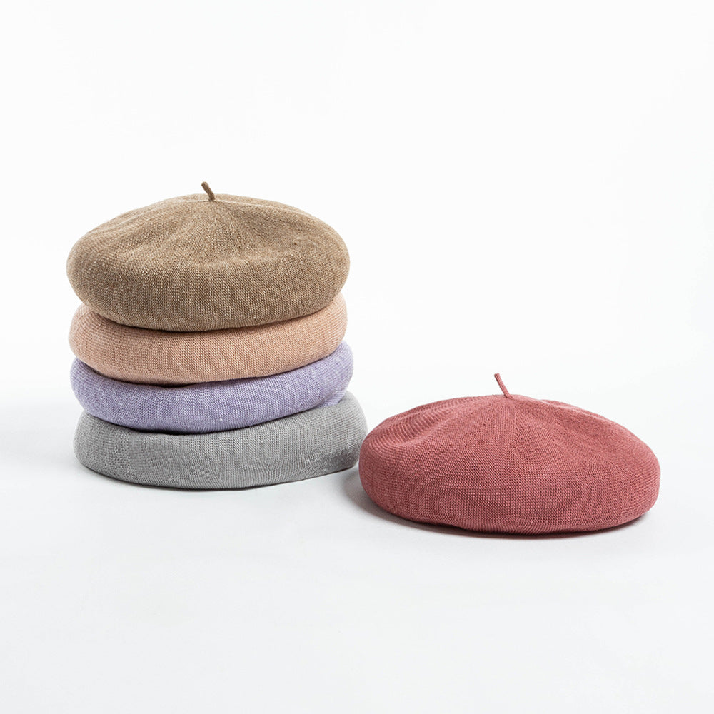 Gucci green Linen Knit Beret - Classic Soft and Stylish Headwear