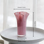 Nordic-Style Glass Vase - Elegant Fluted Flower Vase for Home Decor(Pink)