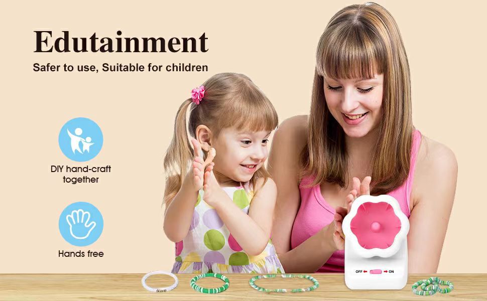 Electric Bead Spinner - DIY Bracelet Maker with Beading Bowl and Needles(grey)