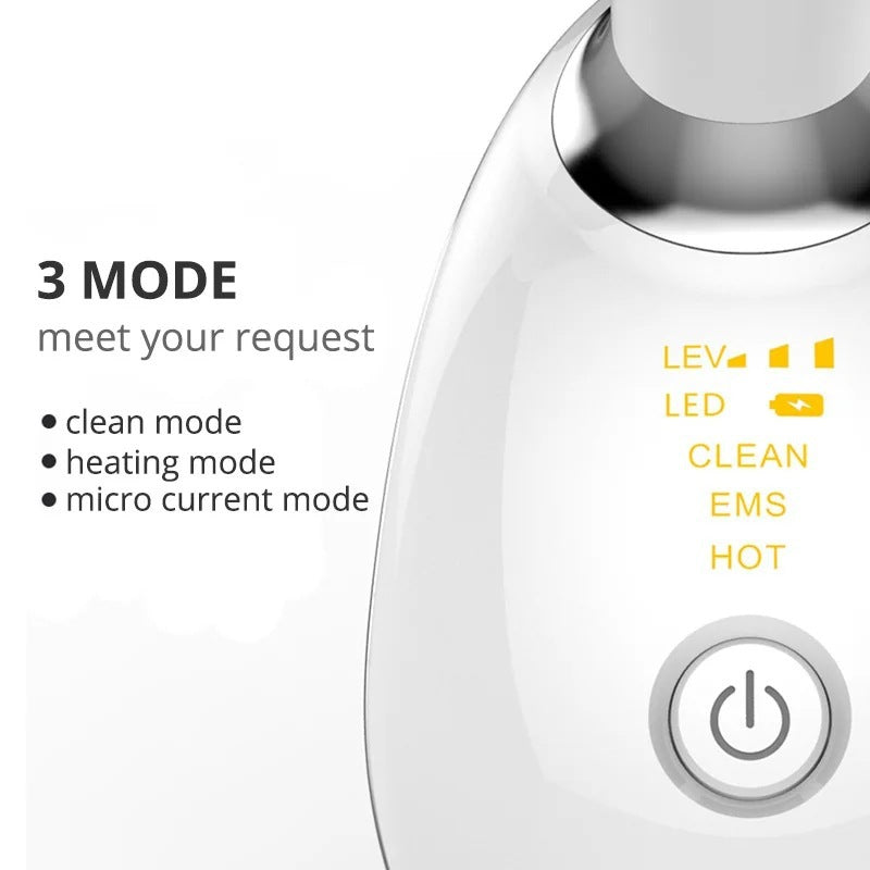 LED Photon Therapy Neck and Face Wrinkle Remover - Skin Tightening Device with EMS and Heat(white)