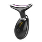 LED Photon Therapy Neck and Face Wrinkle Remover - Skin Tightening Device with EMS and Heat(black)