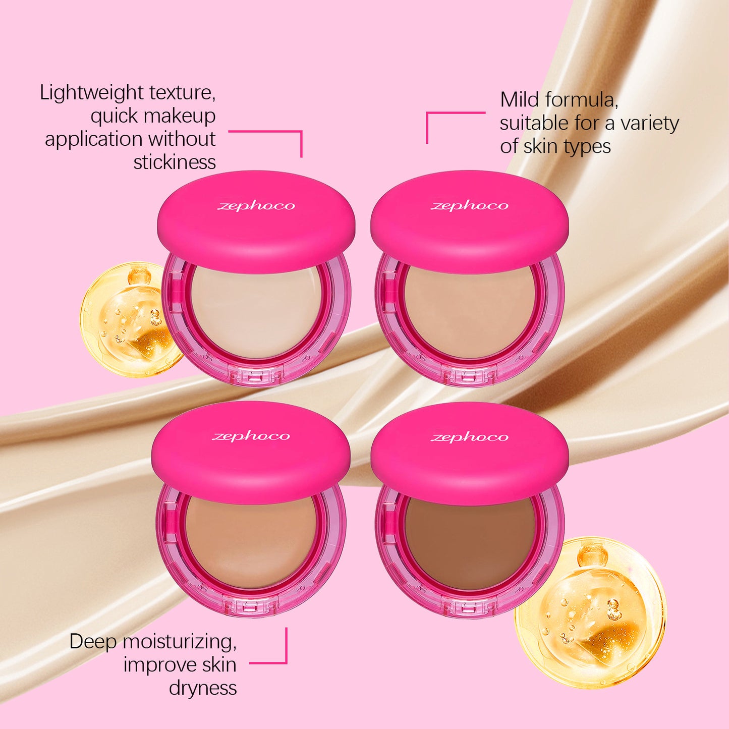 Moisturizing Balm Foundation - Lightweight Texture, Long-Lasting Natural Coverage(Brown)