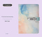 A5 Tie-Dye Journal with Combination Lock - 240 Pages, Soft Touch Cover Diary(Light blue)